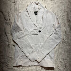 Eddie Bauer Cotton Blend Quarter Button Pullover Sweater Collar